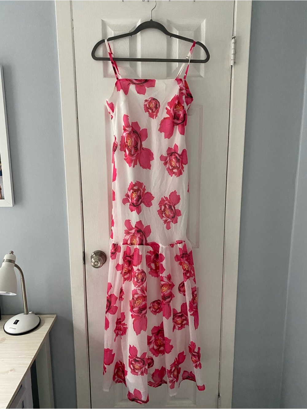 These Three Boutique Floral Pink & White Slip Maxi Dress